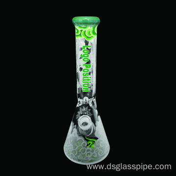 New Design 14 Inch Beaker Hookah Shisha Dry Herb Smoking Glass Water Pipe with Clear Bowl& Down